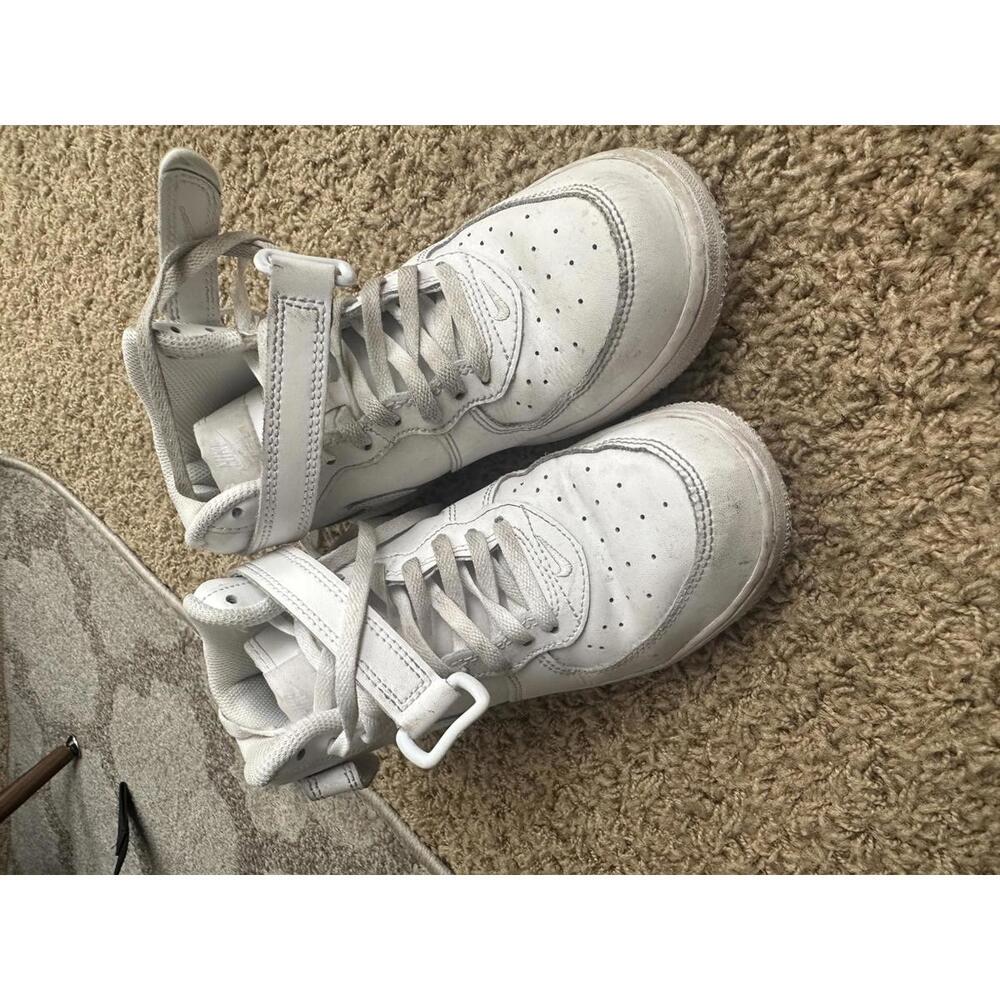 Nike white Air Force ones High top- kids size 3